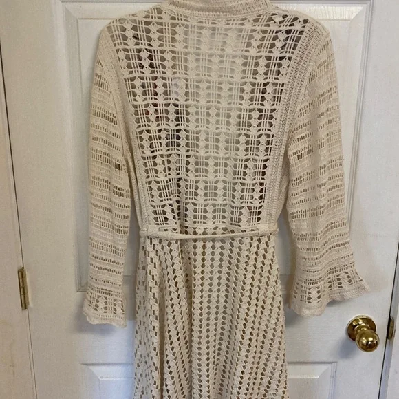 Handmade Boho Crochet Cardigan with Floral Embroidery - Picture 10 of 14